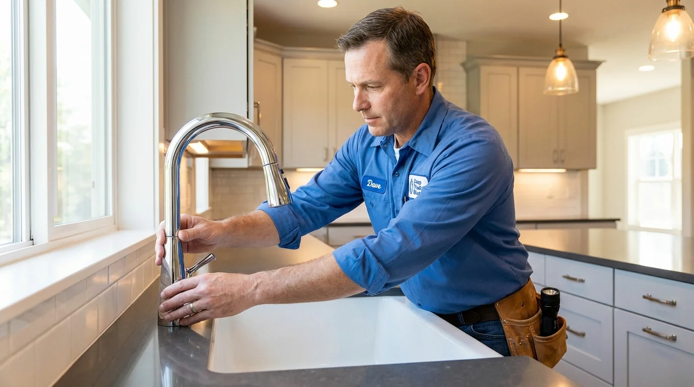 Kitchen faucet installation by Johns Plumbing LLC in Lufkin