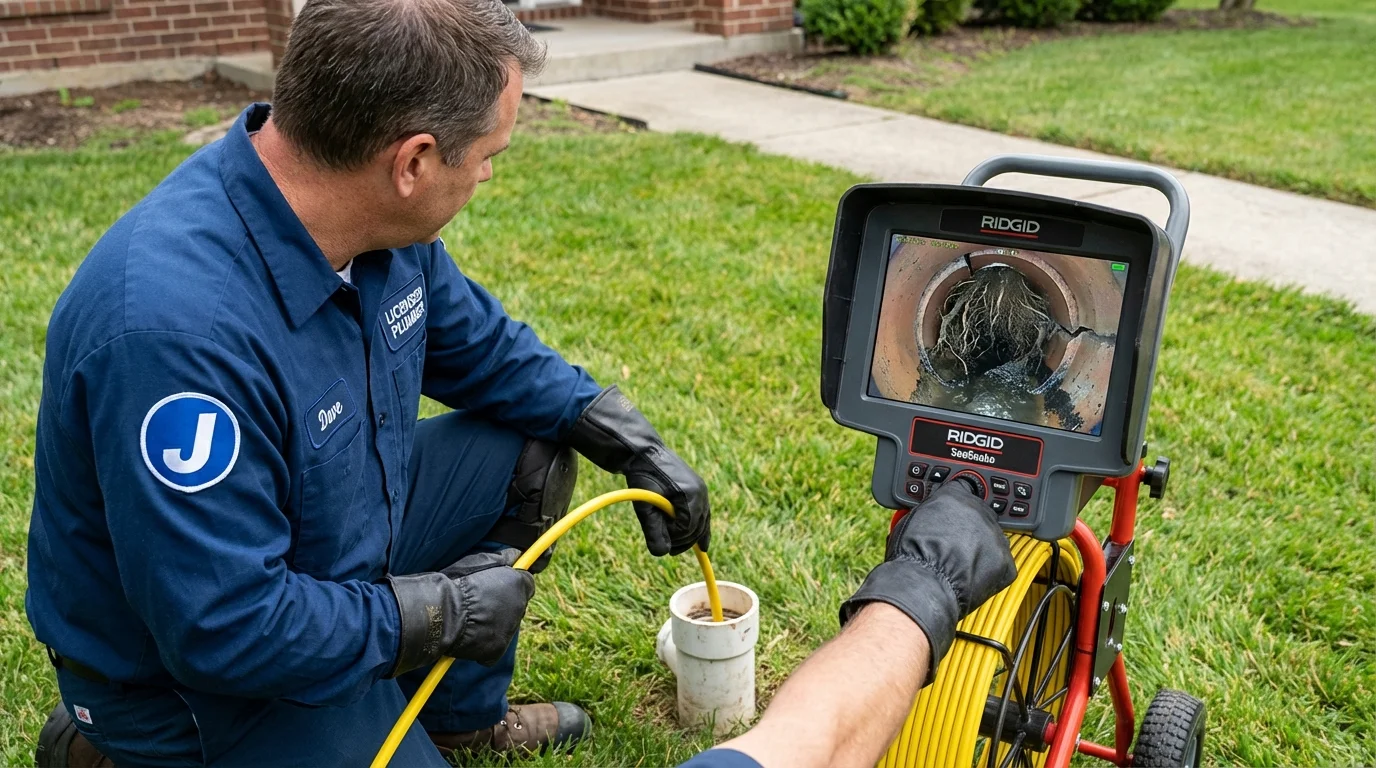 Sewer camera inspection being performed by Johns Plumbing LLC in Lufkin